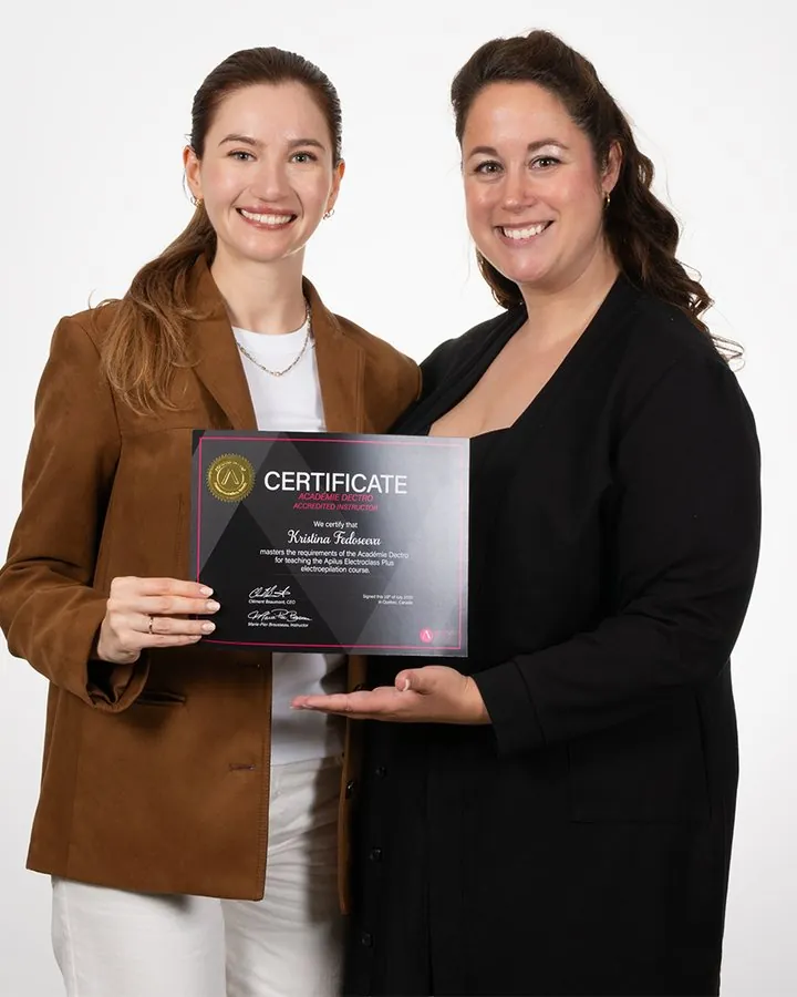 Krystyna Fedoseeva z certyfikatem Académie Dectro Accredited Instructor, Québec 2026